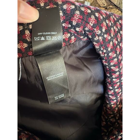 Axcess Liz Claiborne Wool Blend Jacket XL Retro Mod Print Cropped Coat - Picture 6 of 6